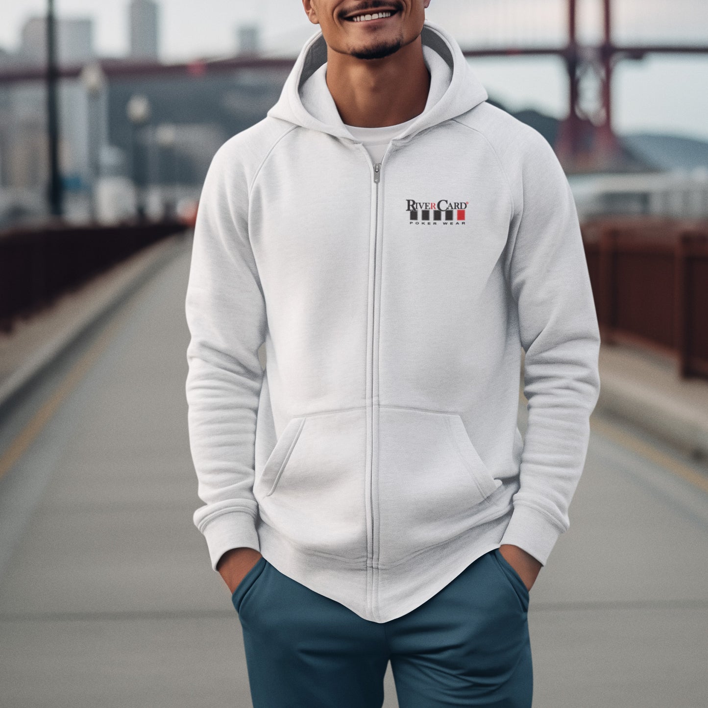 Official RiverCard Poker Hoodie - White